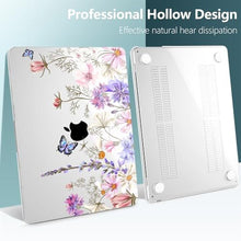 Load image into Gallery viewer, DONGKE for MacBook Air 13 Inch Case M5 2026 M4 2025 M3 M2 2024-2022 A3449 A3240 A3113 A2681, Plastic Hard Shell &amp; Keyboard Cover &amp; Screen Film for MacBook Air 13.6 Inch Case - Butterfly Floral, ButterflyFloral_423
