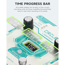 Load image into Gallery viewer, Donner Circle Looper Pedal Drum Machine, 2 in 1 Drum Looper Stereo Guitar Loop Pedals, 40 Slots 160 mins Loop with 110 Drum Grooves, Tap Tempo, Fade Out, white_8484
