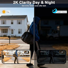 Load image into Gallery viewer, Doorbell Camera Wireless with Chime -2K HD Video AI Motion Detection, Two - Way Audio, Night Vision, Cloud Storage,Battery Powered - Compatible with Alexa, 2.4G WiFi Only, Grey_584
