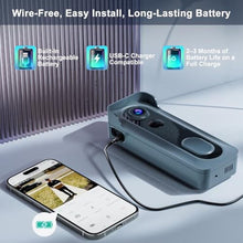 Load image into Gallery viewer, Doorbell Camera Wireless with Chime -2K HD Video AI Motion Detection, Two - Way Audio, Night Vision, Cloud Storage,Battery Powered - Compatible with Alexa, 2.4G WiFi Only, Grey_587

