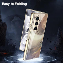 Load image into Gallery viewer, DOOTOO for Samsung Galaxy Z Fold 7 Case Luxury Colorful Plating Glass Crystal Pattern with Screen Protector PC All-Inclusive Protection Case for Samsung Galaxy Z Fold7 (Champagne Gold), ZGold_823
