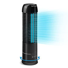 Load image into Gallery viewer, DR.PREPARE 16" Tower Fan, 70 Oscillating Desk Fan, 3 Speeds with Timers, Personal Small Fans, Portable Bladeless Table Fans for Home, Office, Black_1
