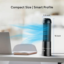 Load image into Gallery viewer, DR.PREPARE 16" Tower Fan, 70 Oscillating Desk Fan, 3 Speeds with Timers, Personal Small Fans, Portable Bladeless Table Fans for Home, Office, Black_371
