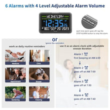 Load image into Gallery viewer, DreamSky Digital Clock with Date and Day of Week with Battery Backup_1833
