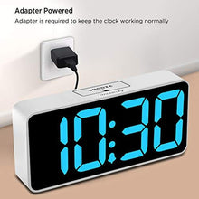 Load image into Gallery viewer, DreamSky Large Digital Alarm Clock Big Number for Seniors/Visually Impaired, WhiteCaseBlueDigit_8635
