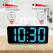 Load image into Gallery viewer, DreamSky Large Digital Alarm Clock Big Number for Seniors/Visually Impaired, WhiteCaseBlueDigit_8638
