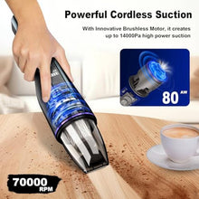 Load image into Gallery viewer, DRECELL Handheld Vacuum Cleaner, Car Vacuum with Brushless Motor &amp; 14000Pa Powerful Suction,1.2Lbs Lightweight, LED Light, Slim Mini Vacuum Cleaner for Car Home Office Pet Hair, BlackPurple_2836
