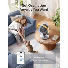 Load image into Gallery viewer, DREO 16 Inch 20dB Quiet Smart Fans for Bedroom, DC Room Fan with Remote, 120+120 Oscillating Fan, 6 Modes, 9 Speeds, 12H Timer,Works Alexa/Google/WiFi/Voice Control, Silver, Oversize (DR-HAF004S)_200
