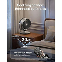Load image into Gallery viewer, DREO 16 Inch 20dB Quiet Smart Fans for Bedroom, DC Room Fan with Remote, 120+120 Oscillating Fan, 6 Modes, 9 Speeds, 12H Timer,Works Alexa/Google/WiFi/Voice Control, Silver, Oversize (DR-HAF004S)_2918
