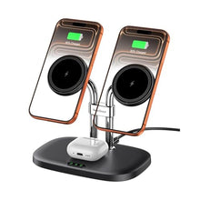 Load image into Gallery viewer, Dual Wireless Charger for iPhone 17, SwanScout 706M, Black_1
