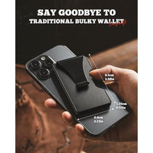 Load image into Gallery viewer, DUGRAFT Minimalist Card Wallet For Men - Slim RFID Blocking Front Pocket Credit Card Holder &amp; Money Clip - Mens Metal Wallet for 15+ Cards, Black_7430
