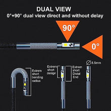 Load image into Gallery viewer, DXZtoz Dual-Lens Articulating Borescope with Light, 5-inch Engine Endoscope Inspection Camera with Articulated Snake Camera, 1080P Videoscope for Automotive Home Mechanics-5FT, Black_8799
