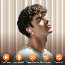 Load image into Gallery viewer, Ear bud Bluetooth 5.3 Wireless Earbuds ear phone with mic Noise Cancelling Waterproof Earphones blue tooth Headphones for iPhone Android ear phones 60H Playtime &amp;Charging Case, Hi-Fi Stereo Bass, White_181
