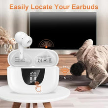 Load image into Gallery viewer, Ear bud Bluetooth 5.3 Wireless Earbuds ear phone with mic Noise Cancelling Waterproof Earphones blue tooth Headphones for iPhone Android ear phones 60H Playtime &amp;Charging Case, Hi-Fi Stereo Bass, White_183
