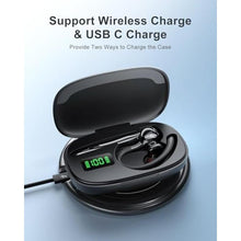 Load image into Gallery viewer, Earbuds Wireless Earpiece Bluetooth Headset with Noise Canceling Mic 160H Standby Time Hands Free Earphones Single Ear Headphone for iphone Android Samsung Cell Phones PC TV Computer Game Trucker Work, Black_375
