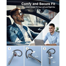 Load image into Gallery viewer, Earbuds Wireless Earpiece Bluetooth Headset with Noise Canceling Mic 160H Standby Time Hands Free Earphones Single Ear Headphone for iphone Android Samsung Cell Phones PC TV Computer Game Trucker Work, Black_377
