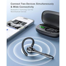 Load image into Gallery viewer, Earbuds Wireless Earpiece Bluetooth Headset with Noise Canceling Mic 160H Standby Time Hands Free Earphones Single Ear Headphone for iphone Android Samsung Cell Phones PC TV Computer Game Trucker Work, Black_378
