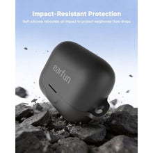 Load image into Gallery viewer, EarFun Protective Case Cover for EarFun Air Pro 4+, Soft Silicone Protective Case with Keychain, Shock-Proof, Full Protective Cover, Black_210
