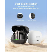 Load image into Gallery viewer, EarFun Protective Case Cover for EarFun Air Pro 4+, Soft Silicone Protective Case with Keychain, Shock-Proof, Full Protective Cover, Black_211
