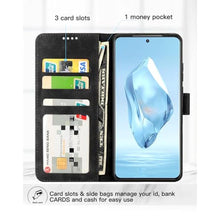 Load image into Gallery viewer, Eastcoo Flip Wallet Case for OnePlus 12R 5G, [3 Card Slots][Stand Function] PU Leather Shockproof Protective Case Cover for OnePlus 12R 5G 2024, Black_7307
