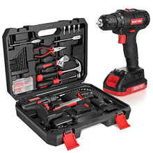Load image into Gallery viewer, Eastvolt 20V Max Cordless Power Drill Driver Kit &amp; Home Tool Kit, Max 310in.lbs. 18+1 PoisitionTorque Drill For Metal, Wood, Plastics, 168 Pieces tool with case For General Household (EVCD168S)_7117
