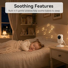 Load image into Gallery viewer, ebemate Video Baby Monitor with 2 Cameras |1200FT Range | Real-Time Temp &amp; Feeding Alerts | No-Glow Night Vision | 2-Way Talk Audio | Baby Camera Monitor with 2.8" LCD Screen, WHITE_3732
