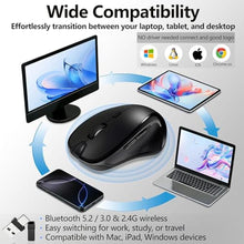 Load image into Gallery viewer, Ecoyomi Bluetooth Ergonomic Mouse with Built-in Jiggler,Black_2246
