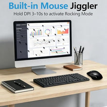 Load image into Gallery viewer, Ecoyomi Bluetooth Ergonomic Mouse with Built-in Jiggler,Black_2248
