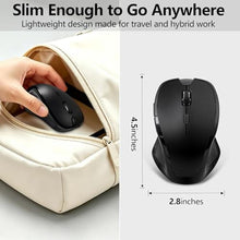 Load image into Gallery viewer, Ecoyomi Bluetooth Ergonomic Mouse with Built-in Jiggler,Black_2249
