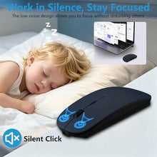 Load image into Gallery viewer, Ecoyomi Silm Bluetooth Wireless Mouse for MacBook &amp; iPad with Jiggler, Blue, DeepBlue_646
