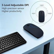 Load image into Gallery viewer, Ecoyomi Silm Bluetooth Wireless Mouse for MacBook &amp; iPad with Jiggler, Blue, DeepBlue_648
