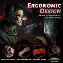 Load image into Gallery viewer, Edifier G4 SE Gaming Headset for PS4, PC, Xbox One Controller,Noise Cancelling Over Ear Headphones with Mic,Stereo Bass Surround, Soft Memory Earmuffs Compatible with Laptop Mac Black, Red_2859
