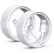 Load image into Gallery viewer, efhxonly 10FT/Long USB to USB C Cable [2Pack], 10foot Type C Charge Cord USB A to USBC Fast Charging Cable for Fire HD 10 8, Samsung Galaxy S25/S24/S23, iPad Pro/Air, iPhone 17 16 Pro, White_1

