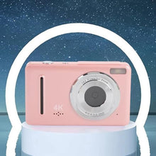 Load image into Gallery viewer, EIMSOAH 4K Digital Camera, 64MP 2.4inch Screen Camera, 18x Digital Zoom Portable Rechargeable Compact Travel Video Camera for Beginner (Roseate)_1966
