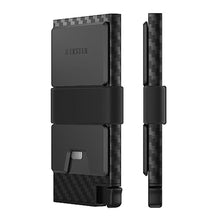 Load image into Gallery viewer, Ekster - Aluminum Cardholder Wallet - Metal Aluminum Wallet for Men - Fits 12 Cards, RFID Blocking Layer, Ultra-Thin, Minimalist, Push Button, Swift Card Access, Expandable, Trackable (Carbon Fiber), CarbonFiber_1
