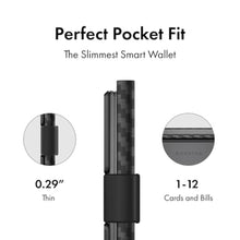 Load image into Gallery viewer, Ekster - Aluminum Cardholder Wallet - Metal Aluminum Wallet for Men - Fits 12 Cards, RFID Blocking Layer, Ultra-Thin, Minimalist, Push Button, Swift Card Access, Expandable, Trackable (Carbon Fiber), CarbonFiber_1899
