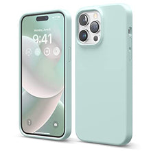 Load image into Gallery viewer, elago Compatible with iPhone 14 Pro Max Case, Liquid Silicone Case, Full Body Protective Cover, Shockproof, Slim Phone, Anti-Scratch Soft Microfiber Lining, 6.7 inch (Mint)_1

