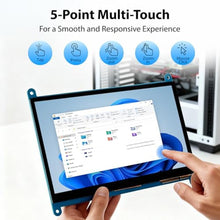 Load image into Gallery viewer, ELECROW 7 Inch 1024600 Touchscreen for Raspberry Pi: IPS Capacitive Touch Screen LCD Display, Mini Portable Monitor Compatible with Raspberry Pi 5/4/3 BB Black Banana Pi Windows 11/10/8/7 Driver Free_8118
