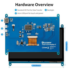 Load image into Gallery viewer, ELECROW 7 Inch 1024600 Touchscreen for Raspberry Pi: IPS Capacitive Touch Screen LCD Display, Mini Portable Monitor Compatible with Raspberry Pi 5/4/3 BB Black Banana Pi Windows 11/10/8/7 Driver Free_8119
