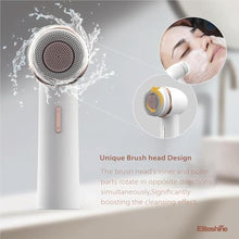 Load image into Gallery viewer, Electric Facial Cleansing Brush with Silicone and Bristle Brushheads,Gentle Electric Face Scrubber Exfoliator, Face Cleansing Brush, Face Wash Brush Machine, Rechargeable, Relief for Face Skin Issues, White_5655

