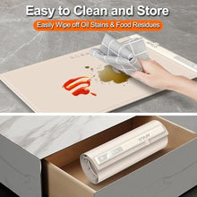 Load image into Gallery viewer, Electric Food Warming Mat with Adjustable Temperature, Upgrade High-tech Graphene Heating Film, Fast Full Surface Heating Mat, Roll Up Food Warmers for Parties Buffet (Cream)_568
