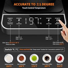 Load image into Gallery viewer, Electric Gooseneck Kettle, 1 Temperature Control One Click 197 Pour Over Kettle for Coffee &amp; Brew Tea, Hot Water Boiler, Stainless Steel Inner Fast Heating &amp; Keep Warm 12 Hours, 1200w, 0.8L, Black_586
