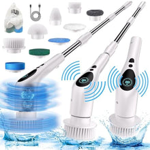 Load image into Gallery viewer, Electric Spin Scrubber, Electric Spin Cordless Tub and Tile Scrubber with Voice Broadcasting 3 Speed 9 Replaceable Clean Heads Power Spin Scrubbers, Awhite_1
