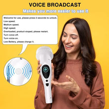 Load image into Gallery viewer, Electric Spin Scrubber, Electric Spin Cordless Tub and Tile Scrubber with Voice Broadcasting 3 Speed 9 Replaceable Clean Heads Power Spin Scrubbers, Awhite_6831
