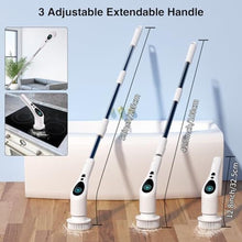 Load image into Gallery viewer, Electric Spin Scrubber, Electric Spin Cordless Tub and Tile Scrubber with Voice Broadcasting 3 Speed 9 Replaceable Clean Heads Power Spin Scrubbers, Awhite_6833
