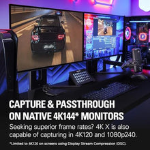 Load image into Gallery viewer, Elgato 4K X Capture Card, HDMI 2.1, 4K144 Ultra-Low Latency, Black_388
