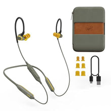 Load image into Gallery viewer, Elgin Rumble Bluetooth Earplug Earbuds, 27 dB Noise Reduction Wireless Headphones with Noise Cancelling Mic, 20 Hour Battery Life, IP67 Waterproof, OSHA Compliant Hearing Protection for Work, GrayGreen_1
