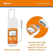 Load image into Gallery viewer, Elitech RC-5+ TE PDF USB Temperature Data Logger Reusable Recorder 32000 Points High Accuracy (Extra External Sensor), RCTE_8627
