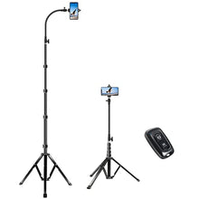 Load image into Gallery viewer, Elitehood 81" Tall Flexible Tripod Stand for iPhone with 17in Adjustable Gooseneck with Remote Compatible with iPhone 13 Pro Max / 13 Pro / 12 Pro Max, Android Phone_1
