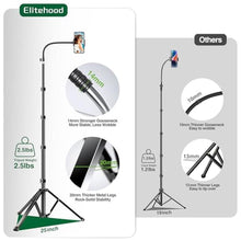 Load image into Gallery viewer, Elitehood 81" Tall Flexible Tripod Stand for iPhone with 17in Adjustable Gooseneck with Remote Compatible with iPhone 13 Pro Max / 13 Pro / 12 Pro Max, Android Phone_1505
